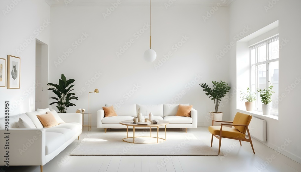 Fototapeta premium Photo interior modern design room 3d illustration