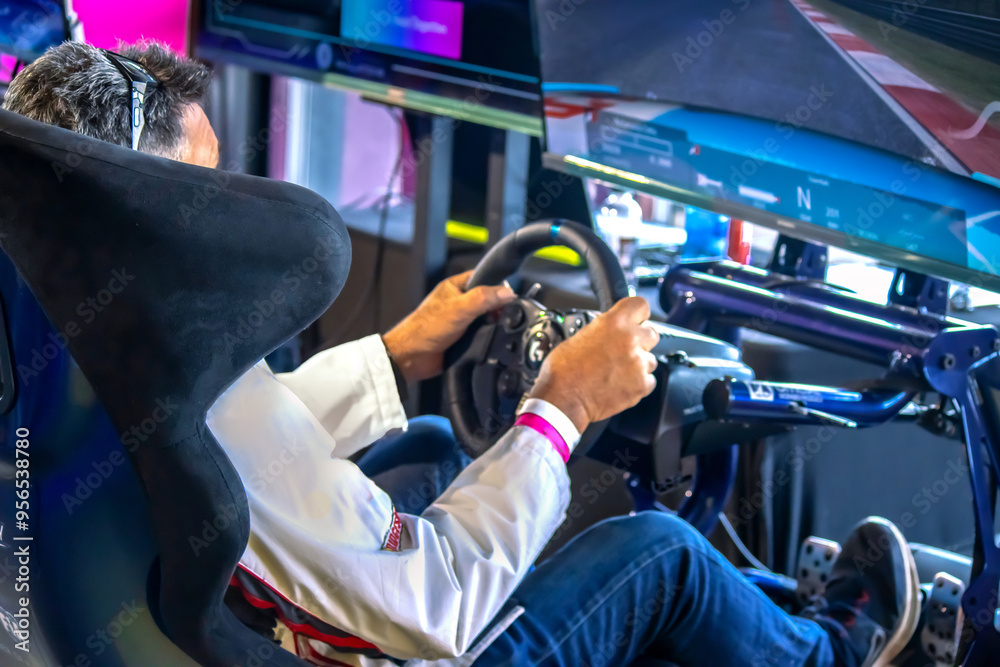 Fototapeta premium Person Playing on a Game