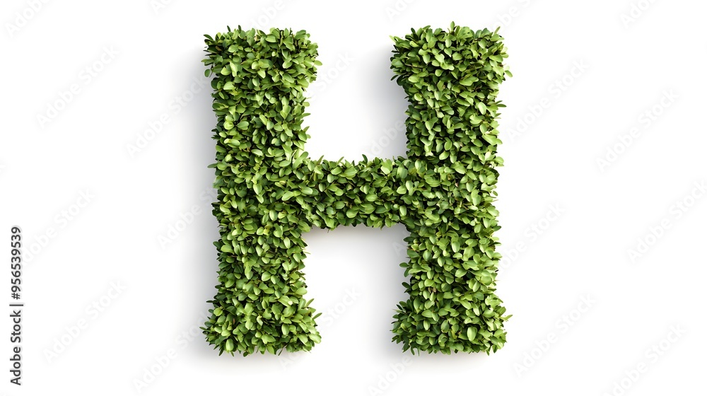 Hyper-Realistic Green Topiary Letter Hyper-Realistic Green Topiary Letter
