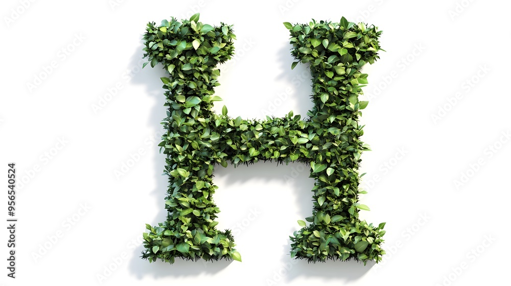 Hyper-Realistic Green Topiary Letter Hyper-Realistic Green Topiary Letter