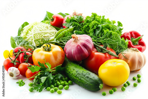 Various fresh vegetables healthy food made with generative AI