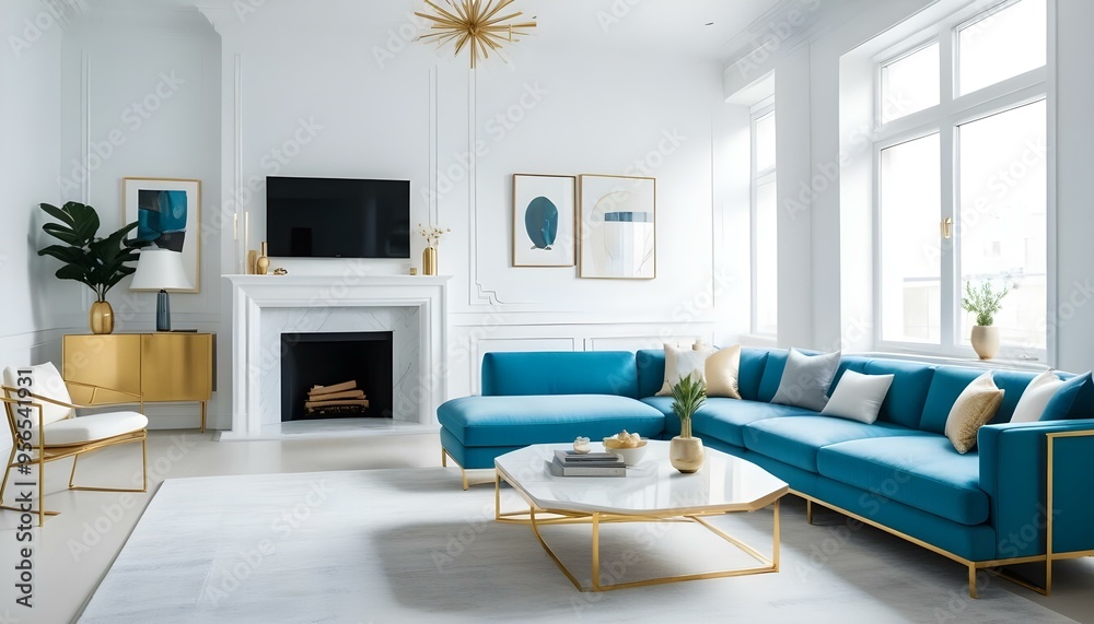 Photo interior modern design room 3d illustration Photo interior modern design room 3d illustration
