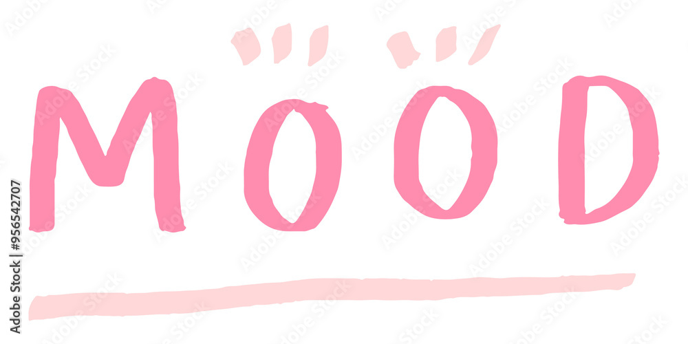 Mood doodle typography design element Mood doodle typography design element