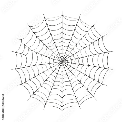 spider on web, no background, generative ai