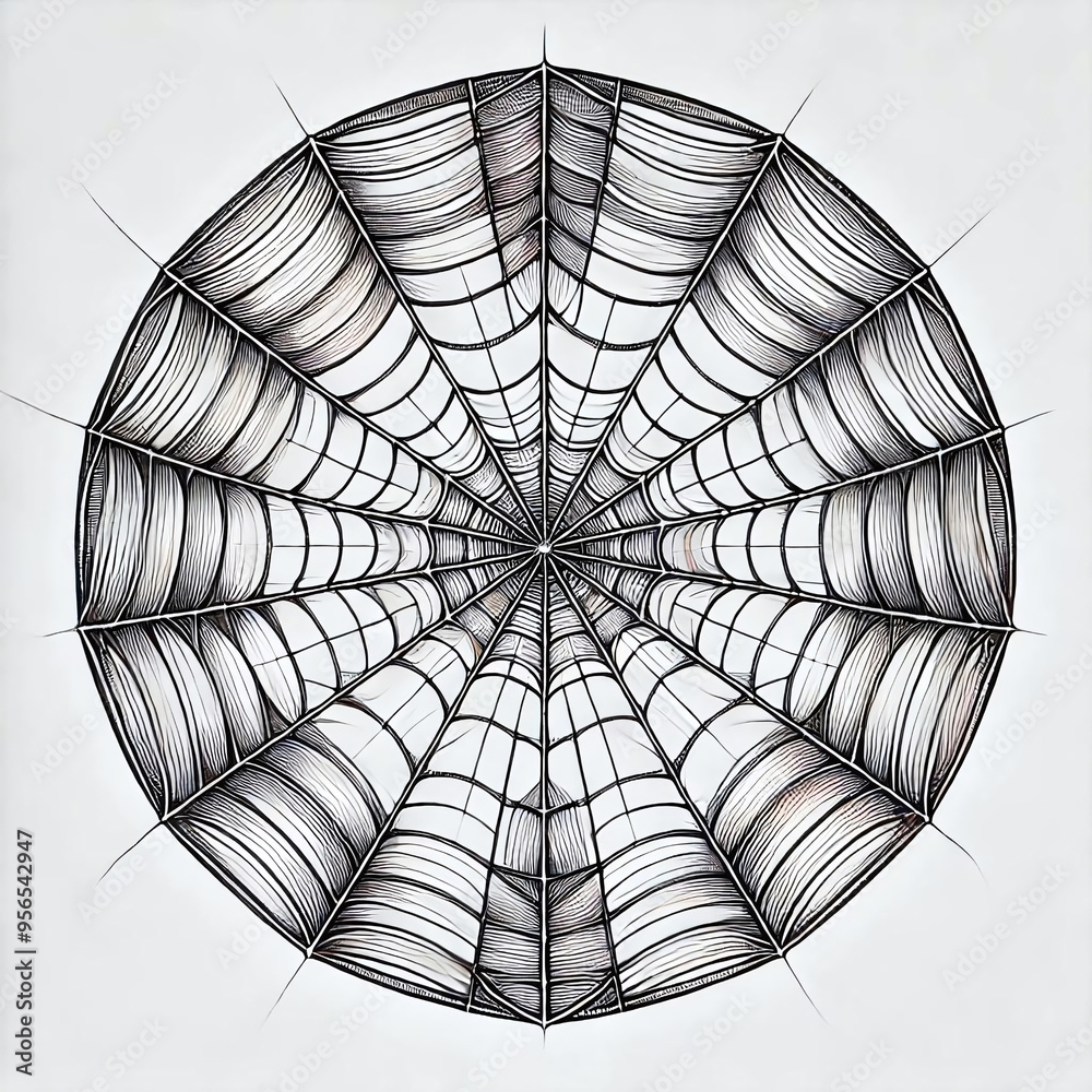 Obraz premium spider on web, generative ai