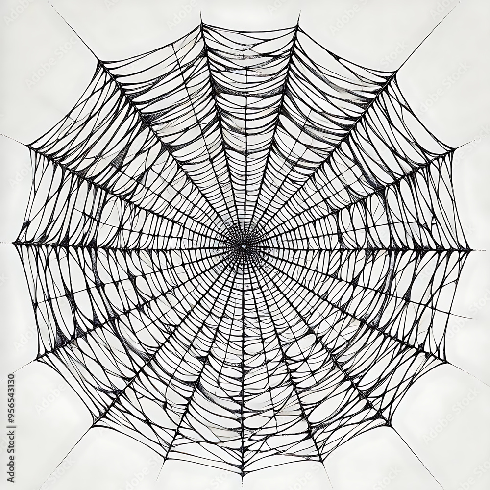 Obraz premium spider on web, generative ai