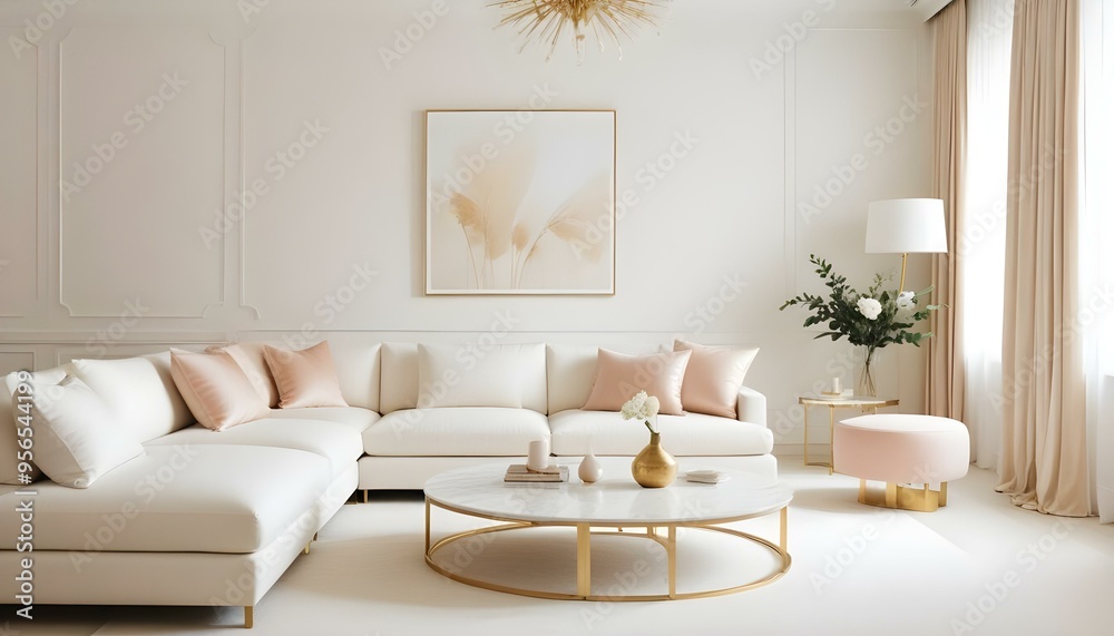 Fototapeta premium Photo interior modern design room 3d illustration