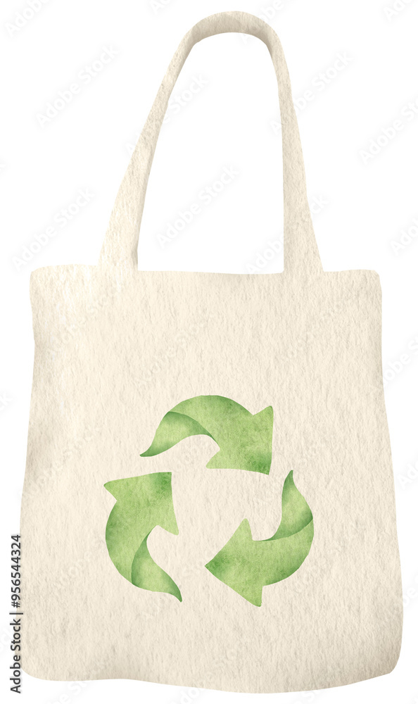 Png tote bag with recycle icon design element Png tote bag with recycle icon design element