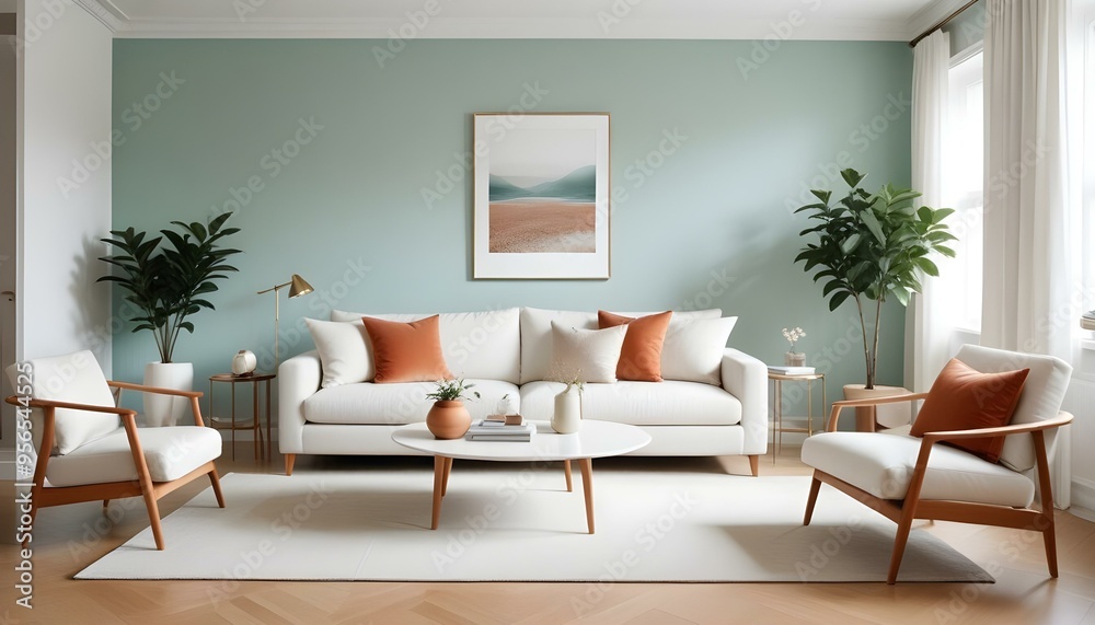 Fototapeta premium Photo interior modern design room 3d illustration