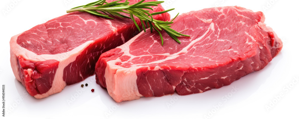 Raw beef meat or steak on white background Raw beef meat or steak on white background