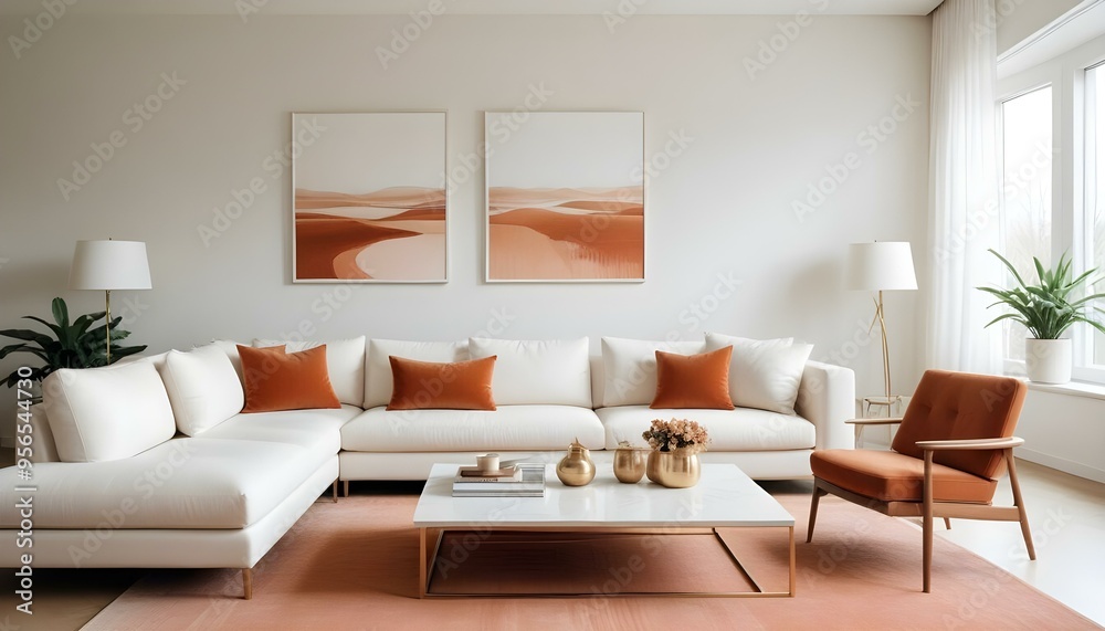 Photo interior modern design room 3d illustration Photo interior modern design room 3d illustration