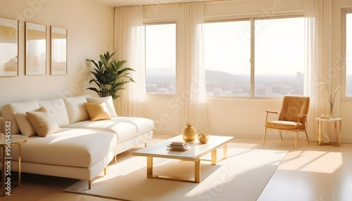 Photo interior modern design room 3d illustration