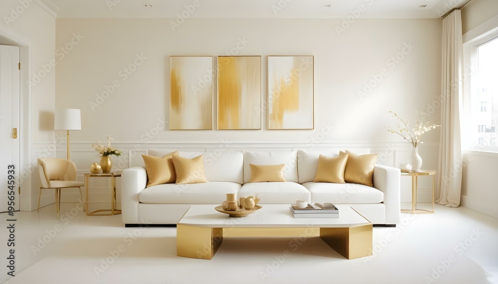 Fototapeta premium Photo interior modern design room 3d illustration