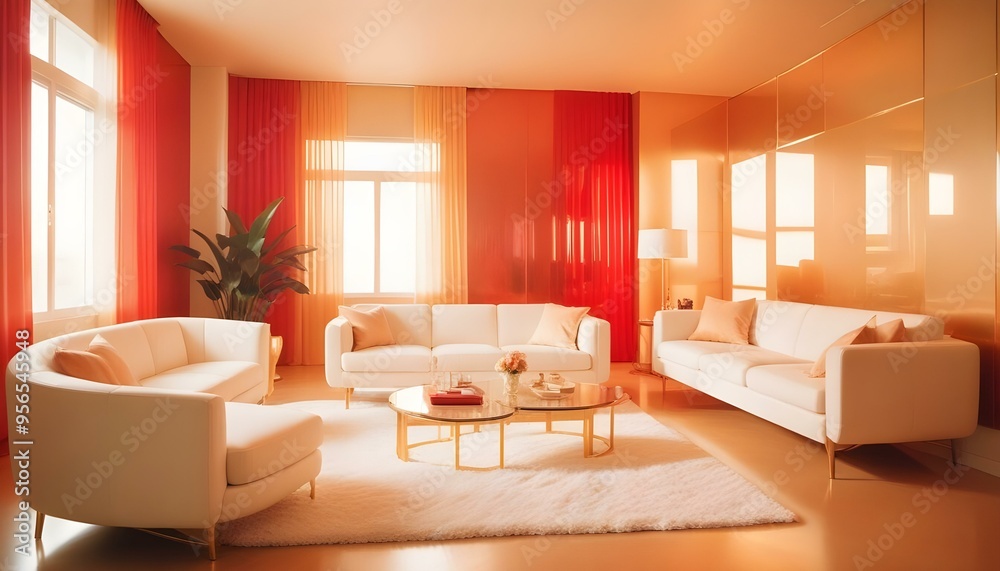 Fototapeta premium Photo interior modern design room 3d illustration