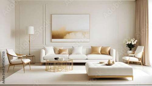 Photo interior modern design room 3d illustration