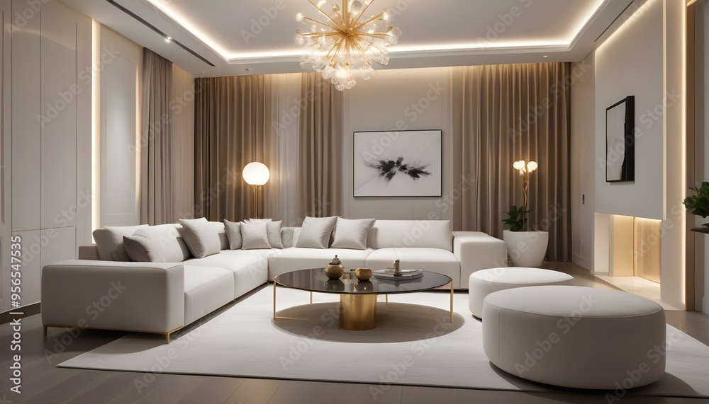 Photo interior modern design room 3d illustration Photo interior modern design room 3d illustration