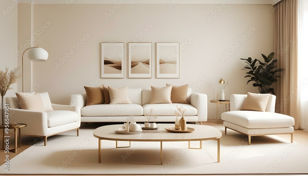 Fototapeta premium Photo interior modern design room 3d illustration