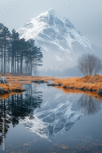 bergsee alpen gebirge schnee kalt herbst winzter frühling landschaft idylle urlaub photo