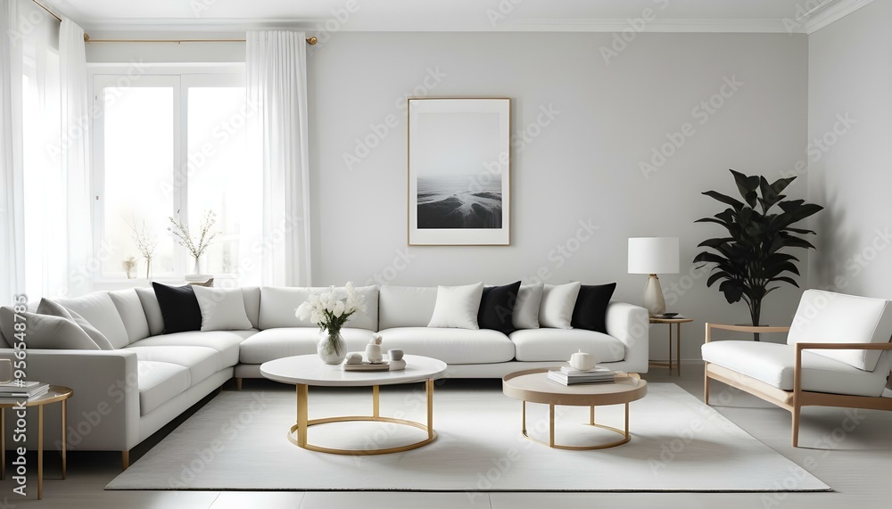 Photo interior modern design room 3d illustration Photo interior modern design room 3d illustration