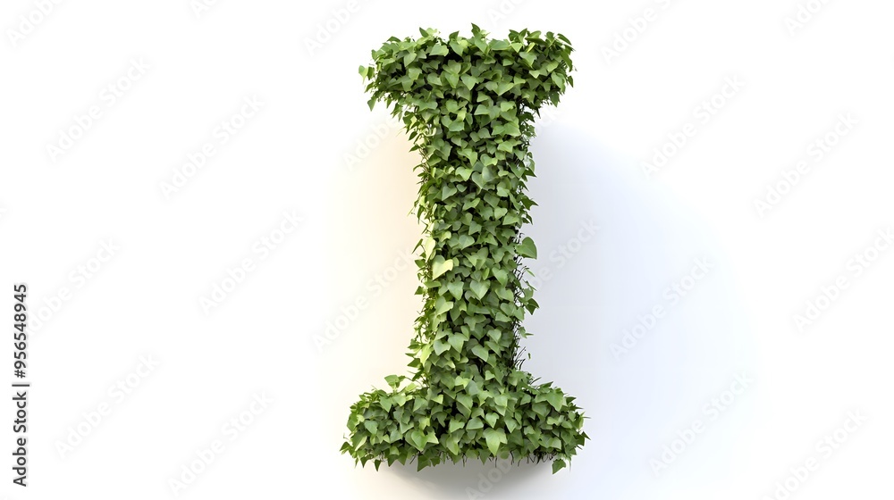 Hyper-Realistic Green Topiary Letter Hyper-Realistic Green Topiary Letter