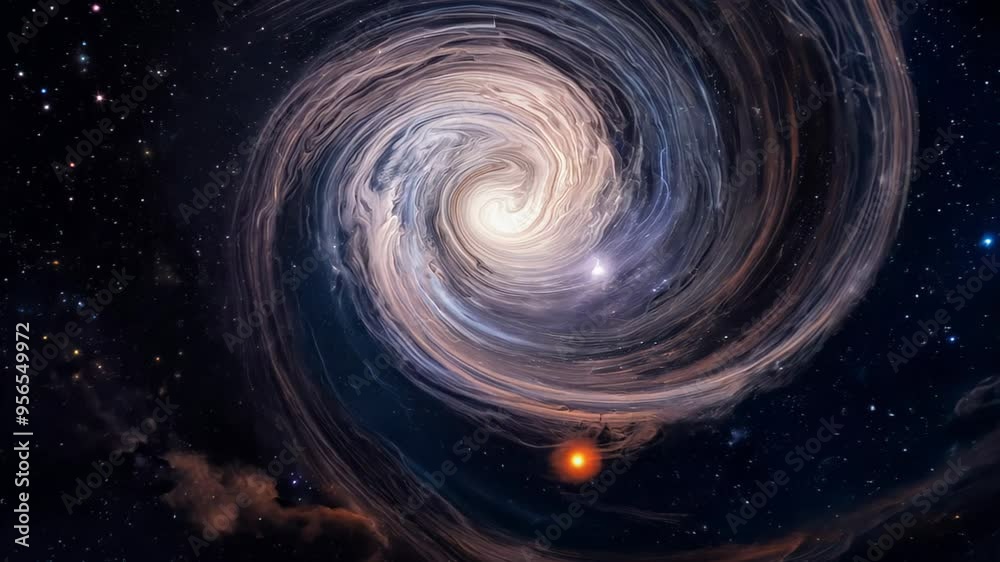 bright cosmic vortex spiraling into a glowing center, resembling a galaxy or black hole, against the backdrop of deep space bright cosmic vortex spiraling into a glowing center, resembling a galaxy or black hole, against the backdrop of deep space
