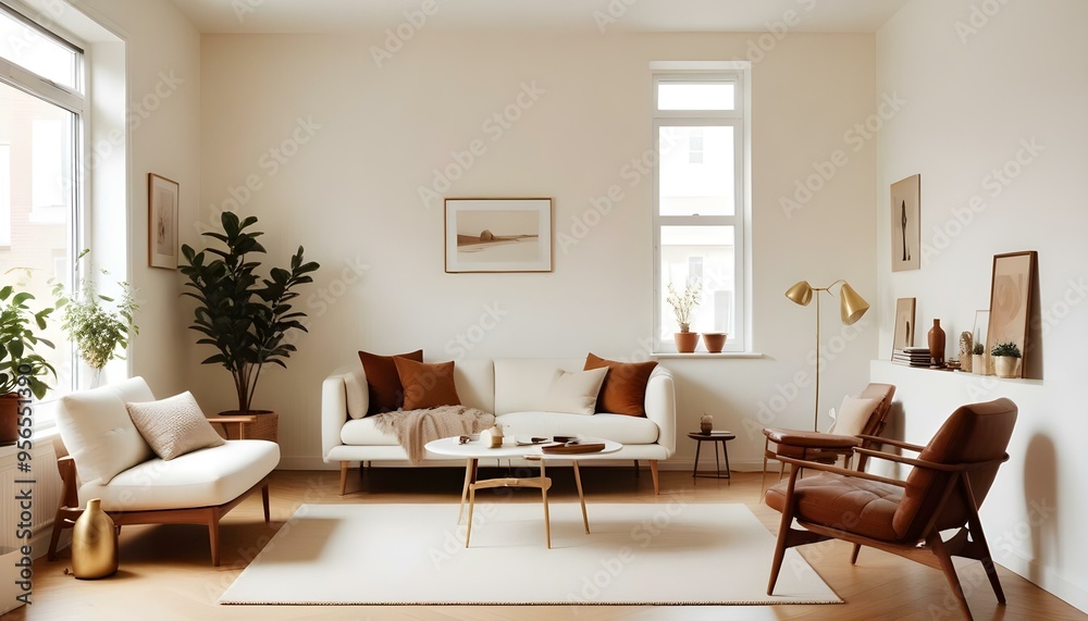 Photo interior modern design room 3d illustration Photo interior modern design room 3d illustration