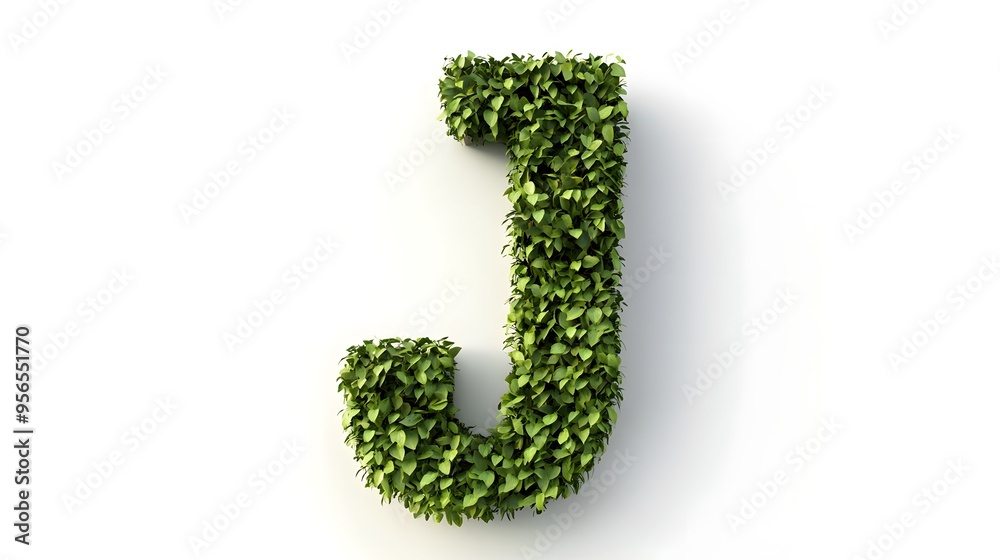 Hyper-Realistic Green Topiary Letter Hyper-Realistic Green Topiary Letter