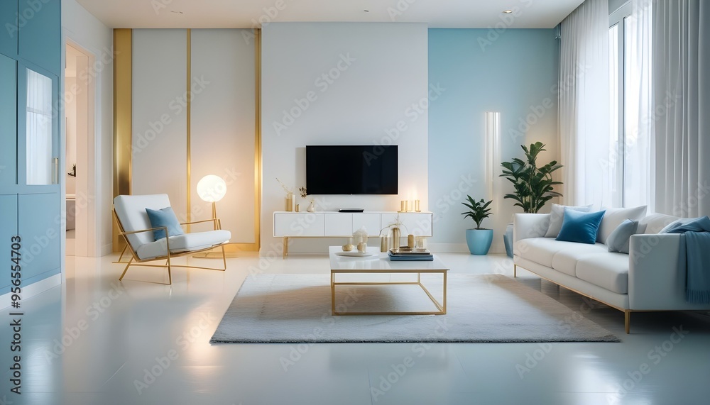 Photo interior modern design room 3d illustration