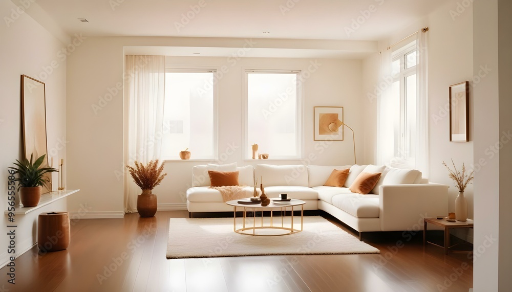 Fototapeta premium Photo interior modern design room 3d illustration