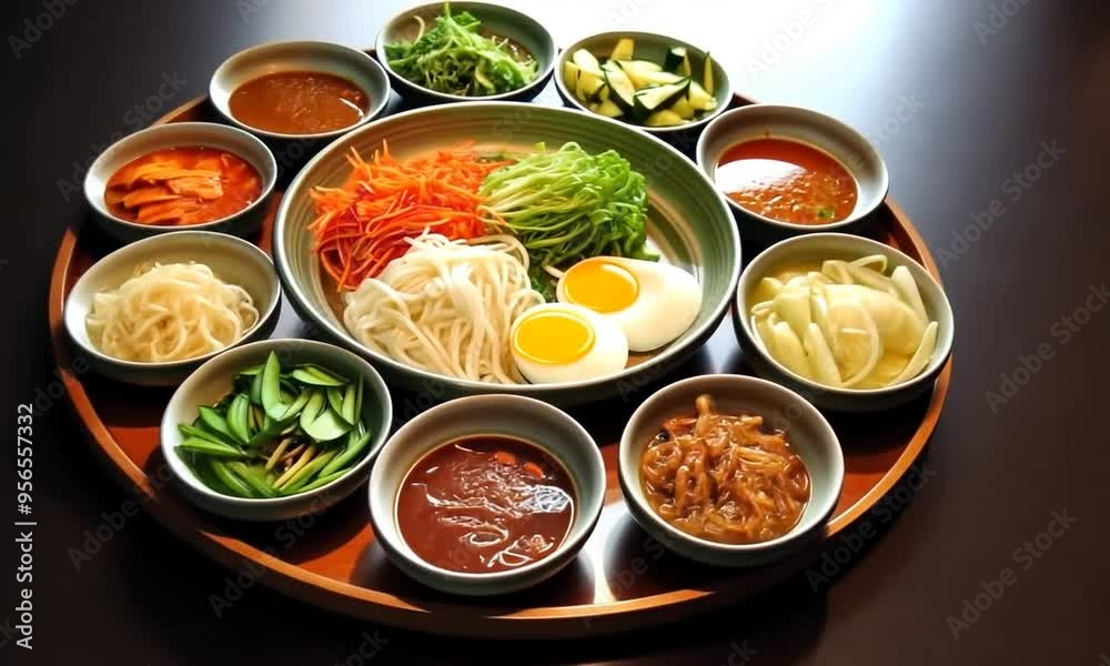 korean food on background