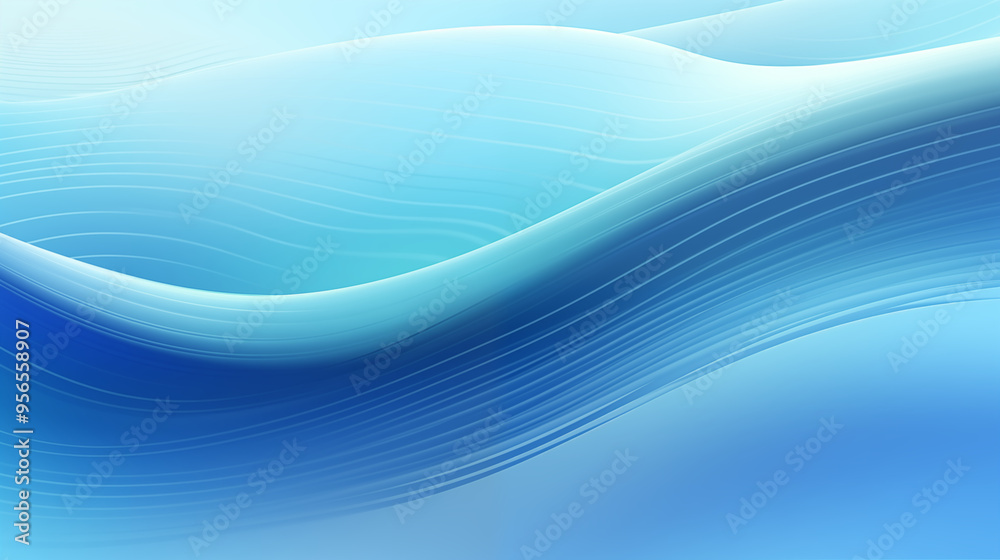 Elegant Blue Waves With Smooth Gradient Curves Elegant Blue Waves With Smooth Gradient Curves