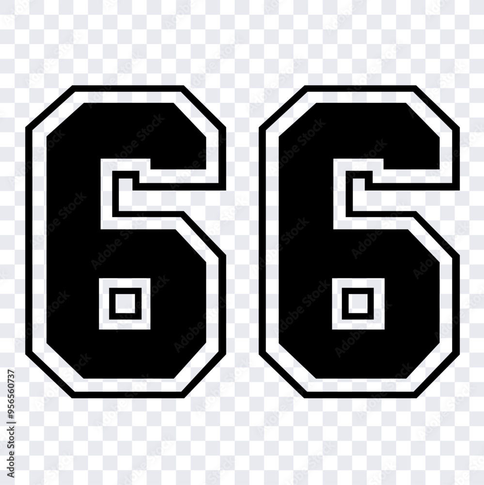 Sketch numbers for cutting or print.
Sport jersey number 66 vector black color template isolated.
Sketch numbers for cutting or print.
Sport jersey number 66 vector black color template isolated.