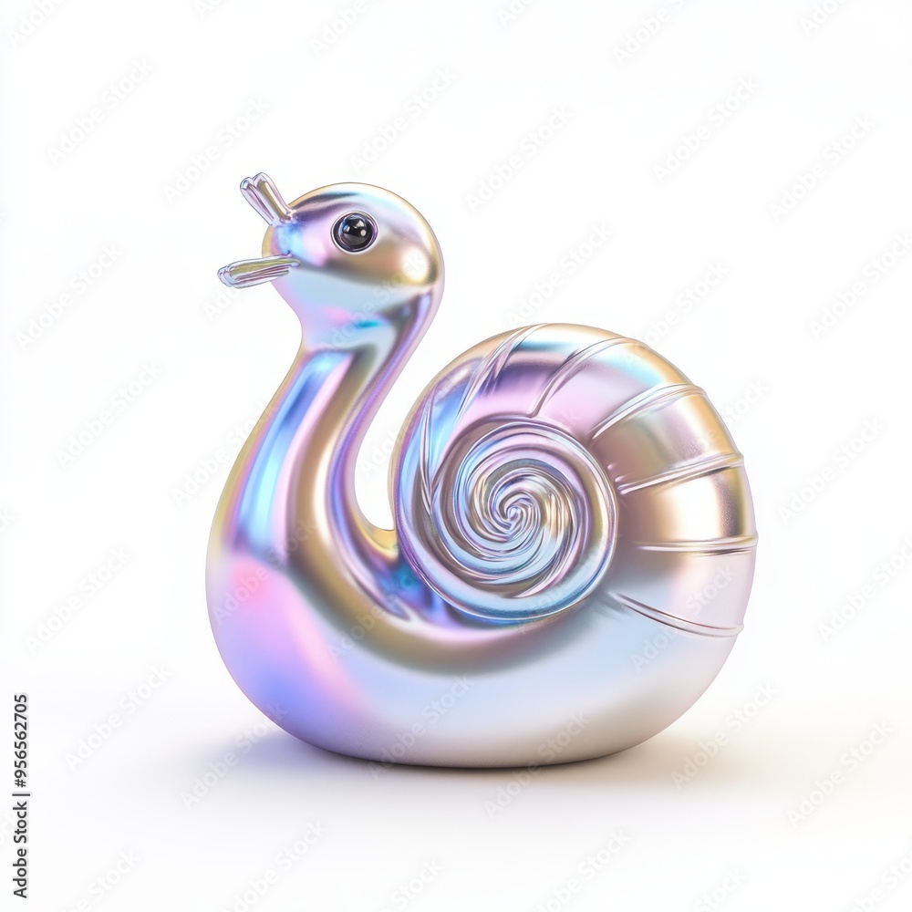 Cute 3D Silver Shekere Set: Minimalist Whimsical Design on White Background Cute 3D Silver Shekere Set: Minimalist Whimsical Design on White Background