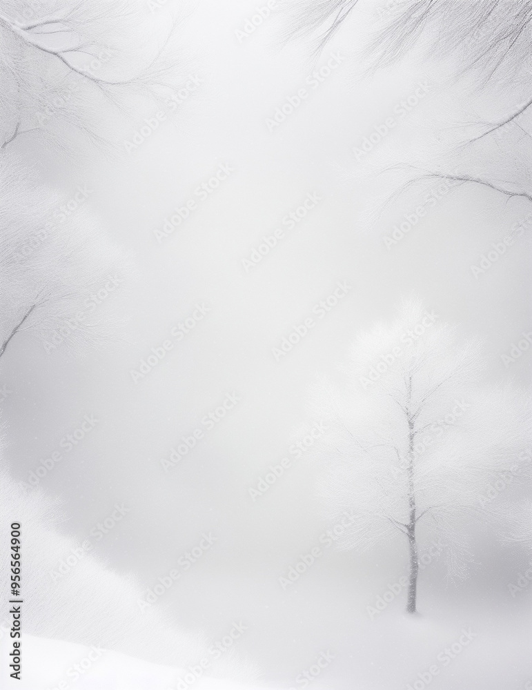 snow covered trees - abstract silver snow background - Generative AI snow covered trees - abstract silver snow background - Generative AI