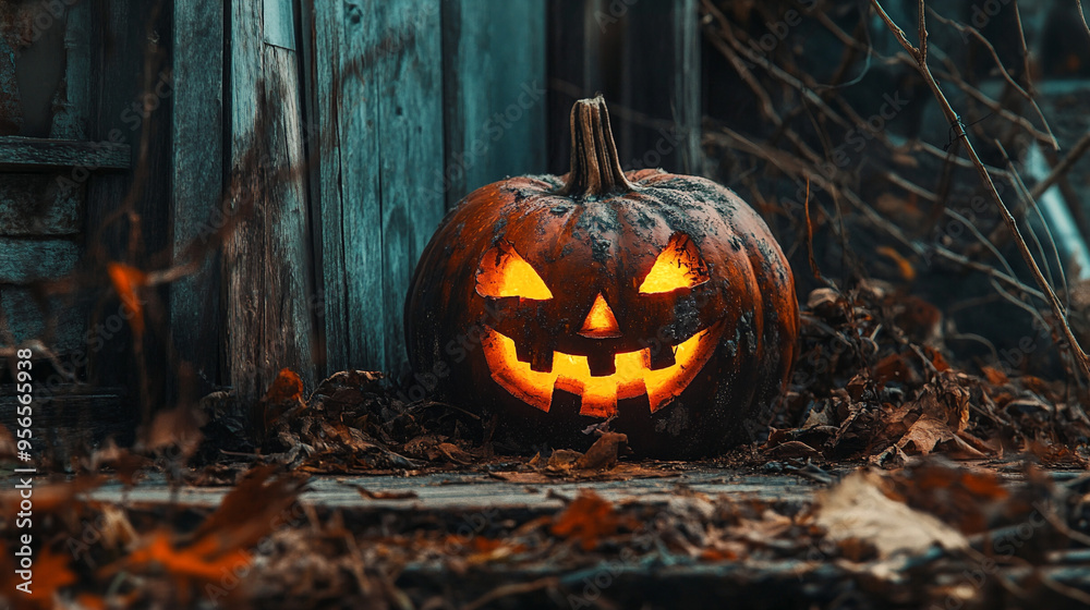 Halloween illustration with jack o lantern. Halloween illustration with jack o lantern.