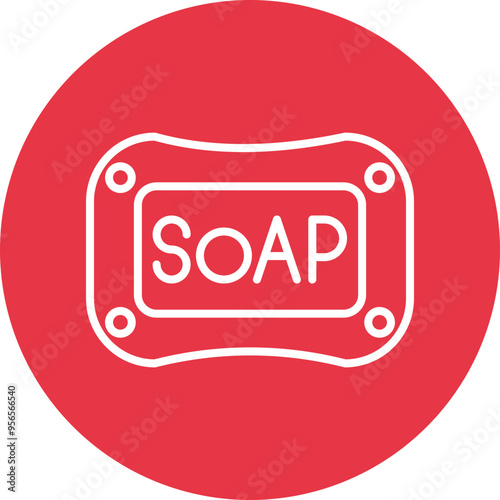 Soap line circle icon