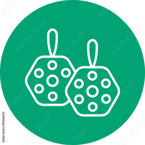 Loofah line circle icon