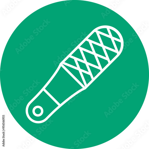 Foot Scrub line circle icon