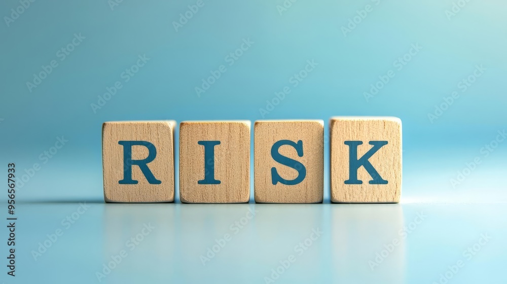 Wooden blocks spelling risk, symbolizing uncertainty and potential challenges in business and personal decisions. Wooden blocks spelling risk, symbolizing uncertainty and potential challenges in business and personal decisions.