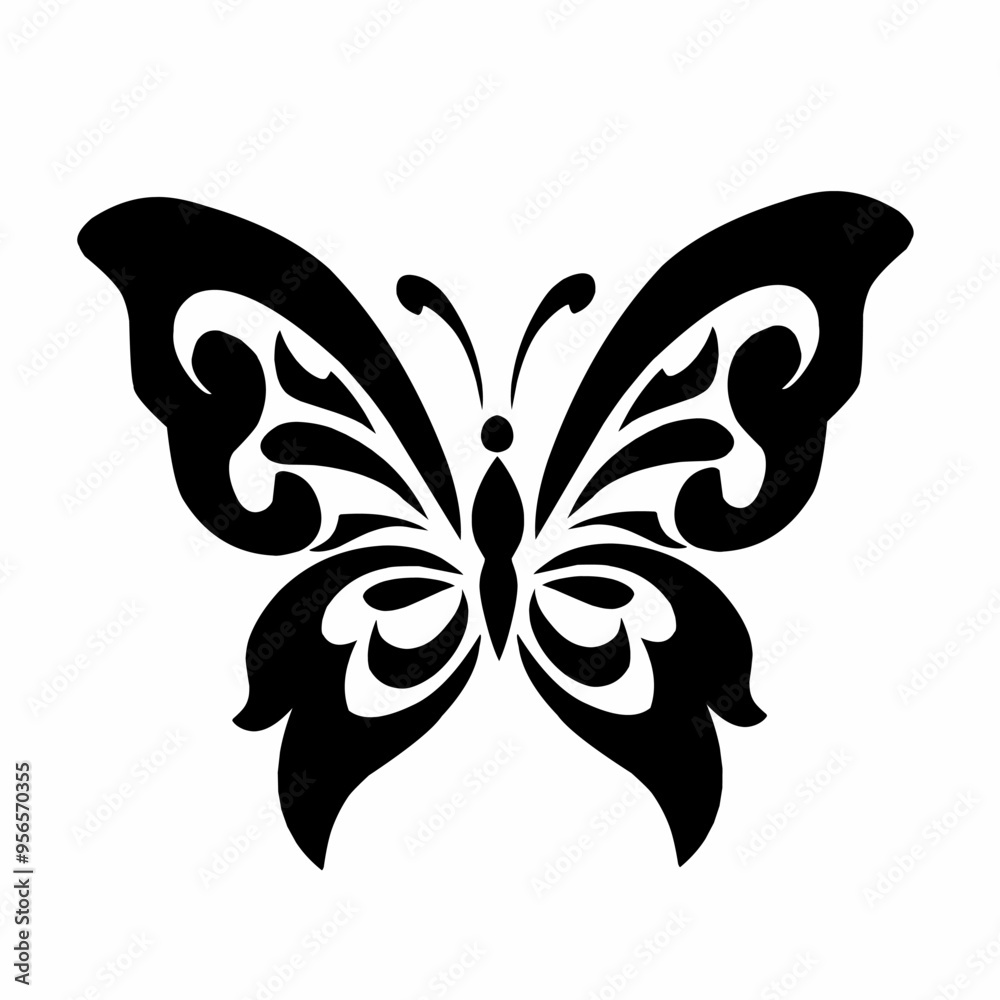 illustration vector graphic of tribal art design Butterfly tattoo illustration vector graphic of tribal art design Butterfly tattoo