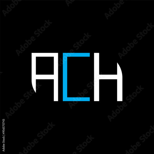 ACH logo design, ACH simple and modern logo.
 ACH luxurious alphabet design