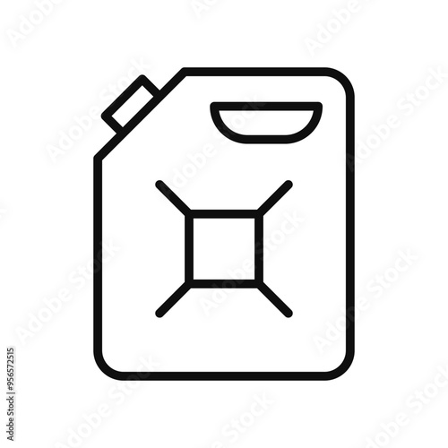 Linear icon of gas canister. Vector