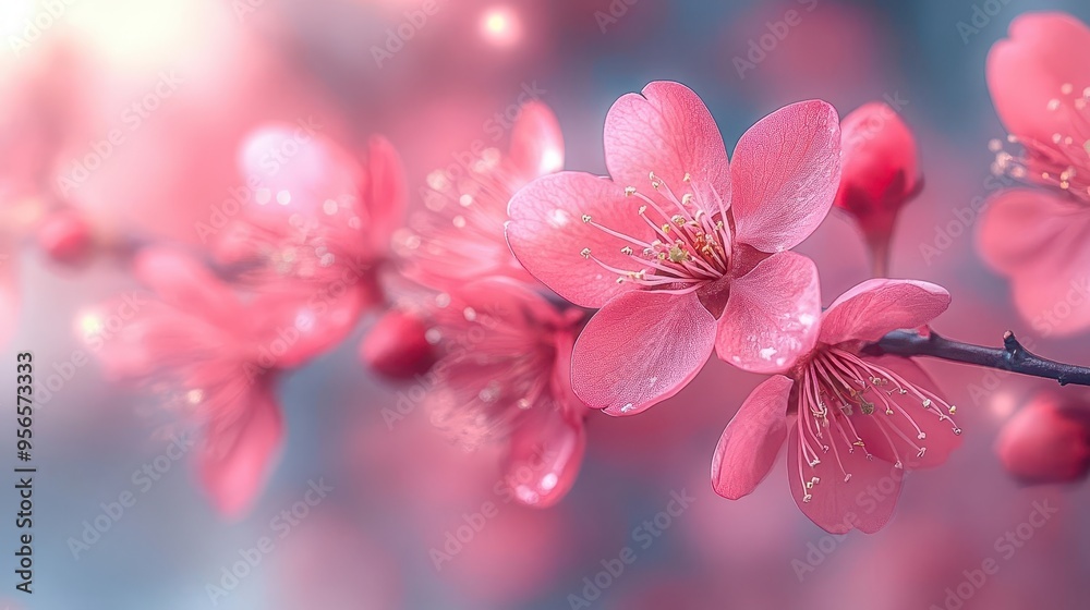 delicate cherry blossoms in soft focus dreamy springtime landscape gentle pastel hues serene nature scene delicate cherry blossoms in soft focus dreamy springtime landscape gentle pastel hues serene nature scene