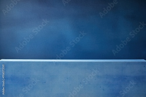 Indigo blank pale color gradation with dark tone paint on environmental-friendly cardboard box paper texture empty pattern with copy space photo