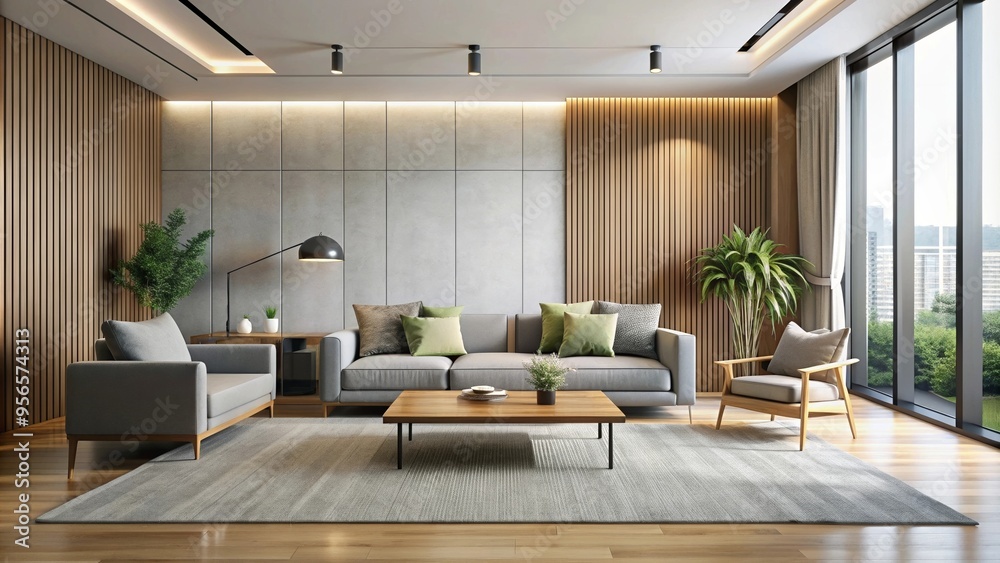 Modern living room with sleek furniture and minimalist decor, modern, living room, interior design, contemporary, stylish Modern living room with sleek furniture and minimalist decor, modern, living room, interior design, contemporary, stylish