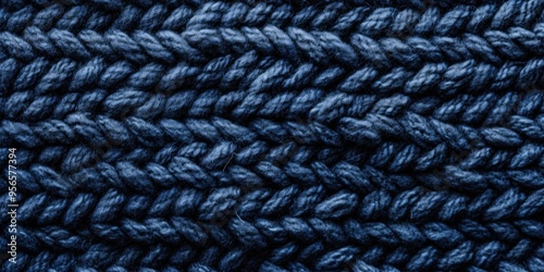 Indigo close-up of monochrome carpet texture background from above. Texture tight weave carpet blank empty pattern with copy space for product design