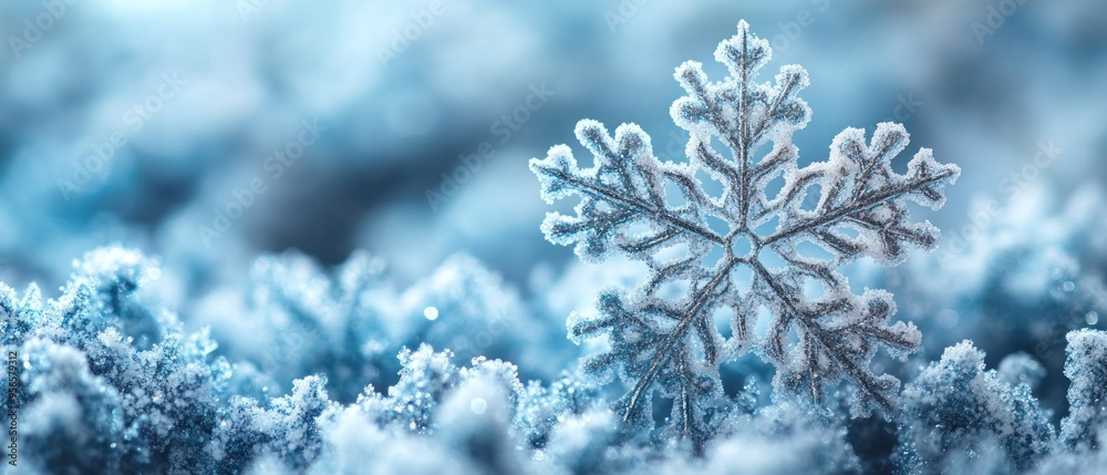 Clean and minimal winter snowflake background for a Christmas theme, offering generous copy space. Clean and minimal winter snowflake background for a Christmas theme, offering generous copy space.