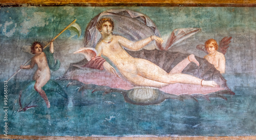 custom made wallpaper toronto digitalRoman fresco, Venus in the Shell in Pompeii 79 AD
