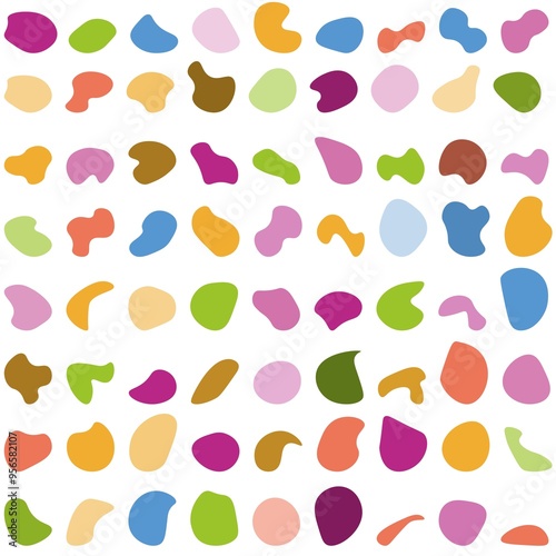 colorful random shapes blobs