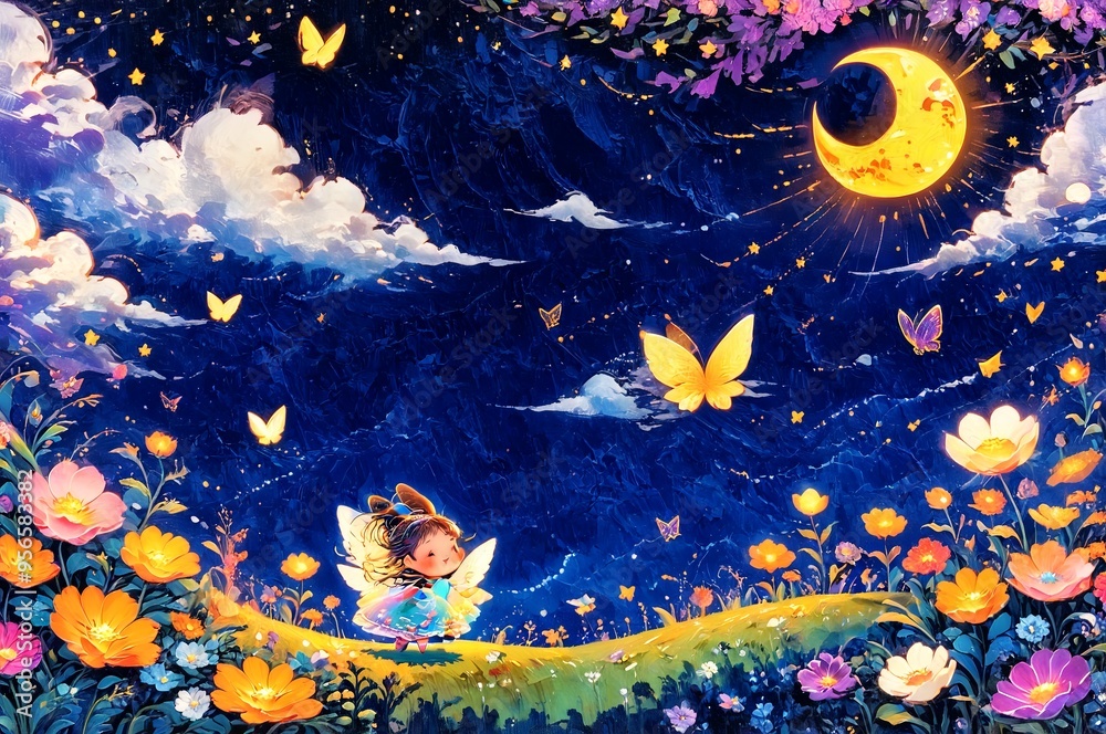 sky with stars and moon sky with stars and moon